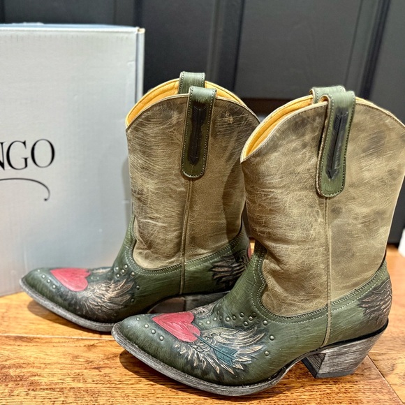 Old Gringo “Cupido” Green Ankle Boots - Picture 2 of 9